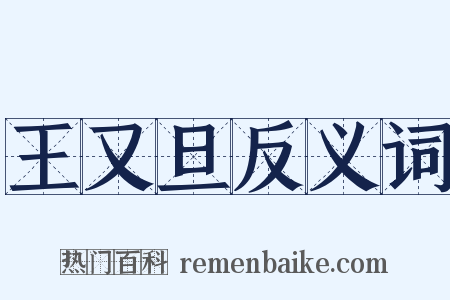 王又旦反义词是什么意思的图片